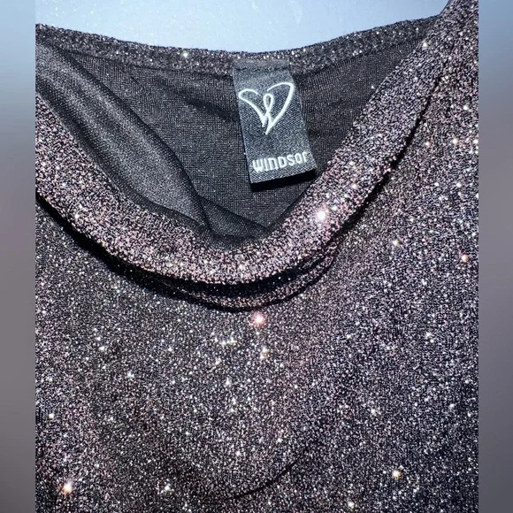 Black Glittery Windsor Dress | Women’s Large - Picture 12 of 15